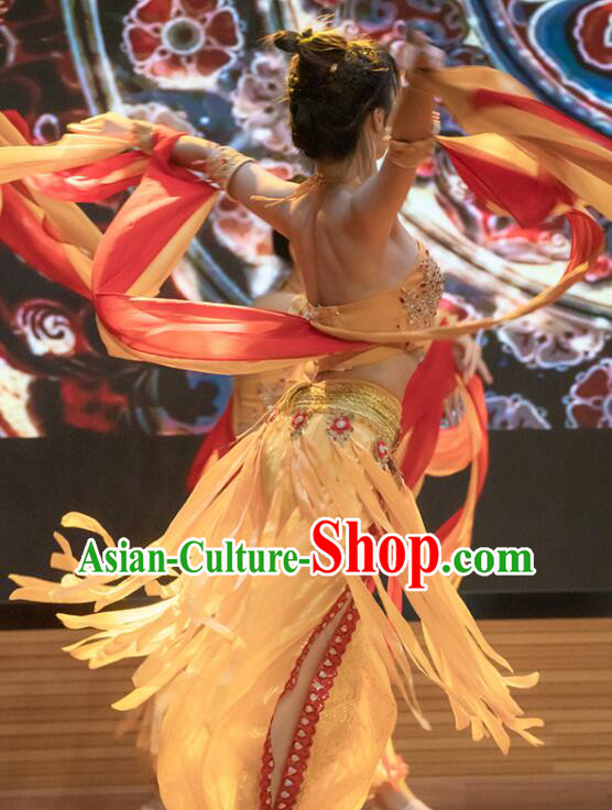 Chinese Dun Huang Flying Apsaras Dance Dress Classical Dance Clothing Handmade Dunhuang Dance Costume