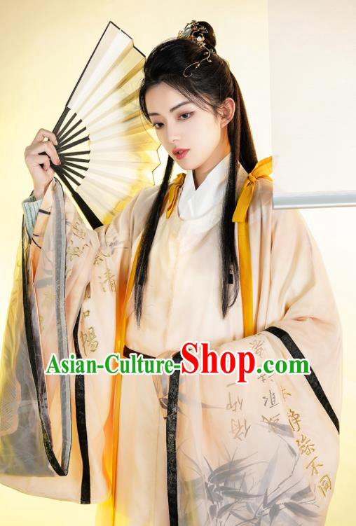Chinese Traditional Hanfu Clothing Ming Dynasty Swordsman Historical Costumes Ancient Noble Childe Garments Complete Set