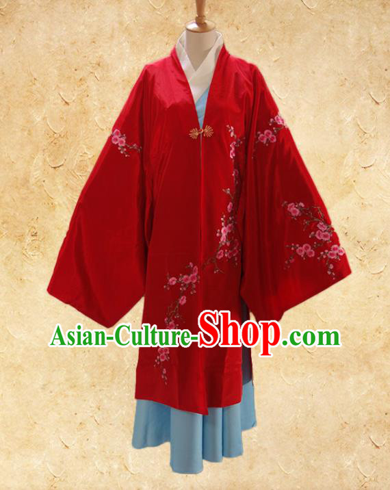 Chinese Ancient Noble Woman Garment Costumes Traditional Beijing Opera Red Outfit Peking Opera Hua Tan Clothing