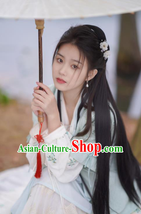 Chinese Traditional Young Lady Garment Costumes Ancient Female Swordsman Dress Clothing