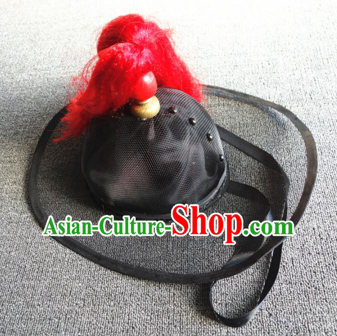 Chinese Water Margin Lin Chong Garment Costumes Ancient Hero Clothing and Hat Complete Set