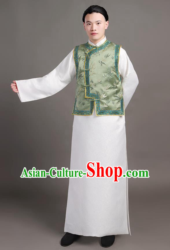 Chinese Qing Dynasty Childe Garments Ancient Landlord Clothing Traditional Costumes