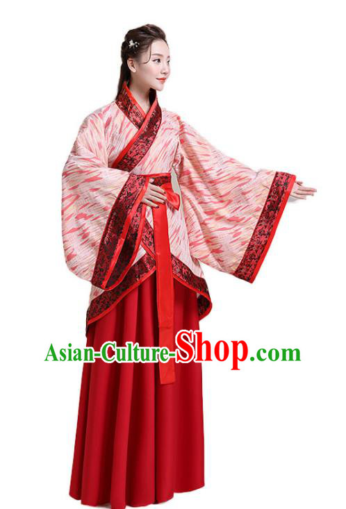 Chinese Ancient Noble Lady Costumes Jin Dynasty Female Scholar Garments Traditional Hanfu Dress Clothing