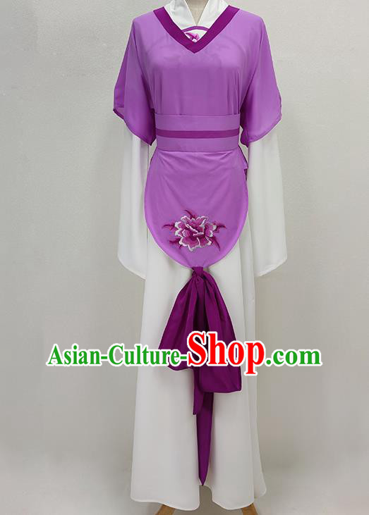 Chinese Peking Opera Hua Tan Garment Costume Ancient Servant Girl Dress Huangmei Opera Clothing