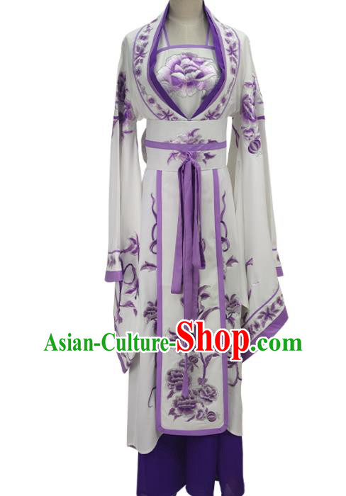 Chinese Ancient Princess Wide Sleeve Dress Shaoxing Opera Diva Clothing Peking Opera Hua Tan Garment Costume