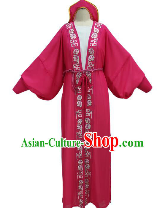 Chinese Peking Opera Xiaosheng Garment Costume Ancient Scholar Red Cape Shaoxing Opera Young Male Clothing