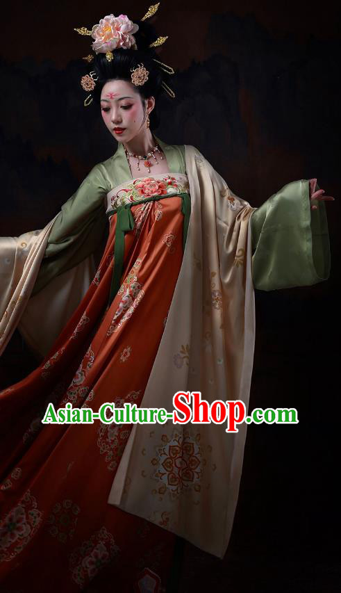 Chinese Tang Dynasty Historical Costumes Ancient Court Beauty Clothing Traditional Hanfu Dress