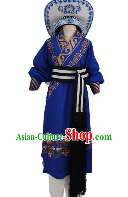 Chinese Ancient Swordsman Outfit Shaoxing Opera Lin Chong Clothing Peking Opera Wusheng Garment Costume