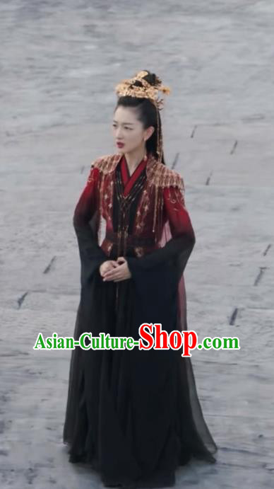 Chinese Goddess Garment Costumes Swordswoman Clothing TV Series Ancient Love Poetry Hou Chi Dress