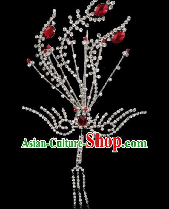 Chinese Beijing Opera Diva Headpiece Ancient Princess Hair Pin Peking Opera Hua Tan Phoenix Hair Jewelry