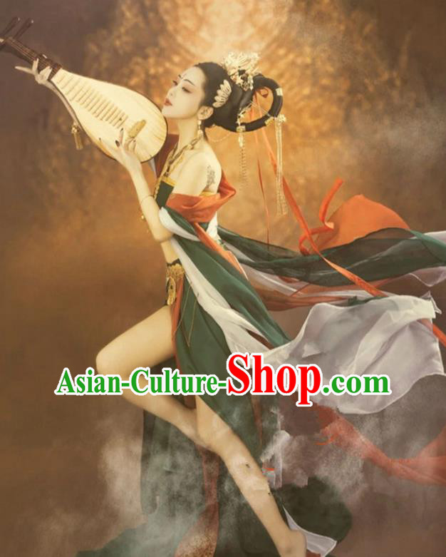 Chinese Dunhuang Flying Apsaras Dance Clothing Ancient Goddess Dress Costume