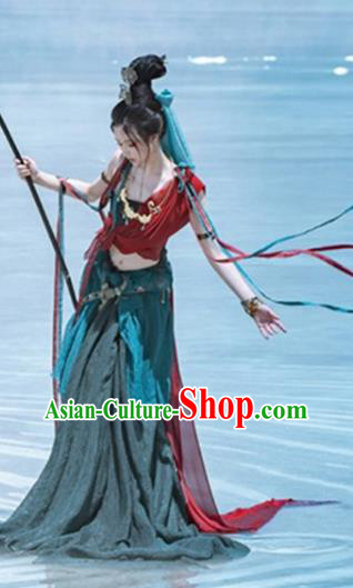 Chinese Ancient Goddess Dress Costume Dunhuang Flying Apsaras Dance Clothing