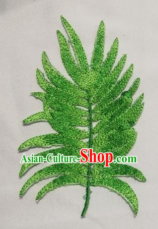 Top Embroidered Palm Frond Patch Costume Tree Leaves Accessories