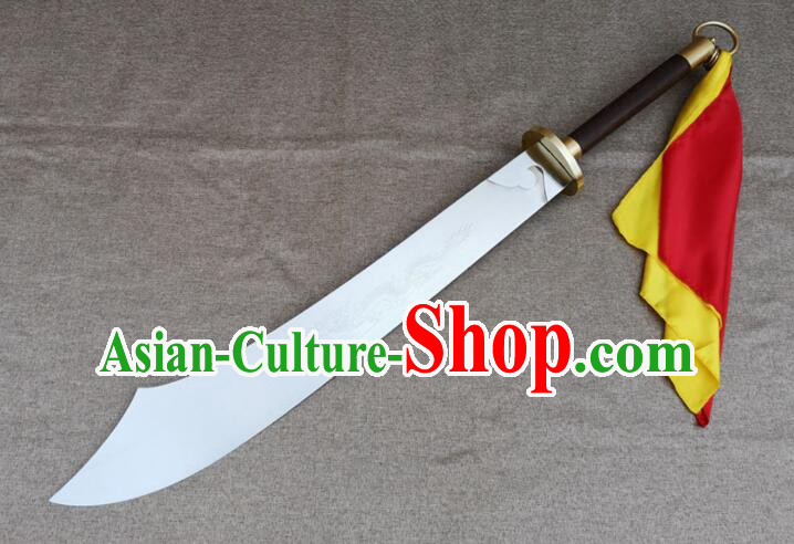 Handmade Tai Chi Performance Broadsword Stainless Steel Blade Chinese Wushu Blade