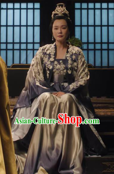 Chinese Traditional Noble Woman Garment Costume One and Only TV Series Queen Mother Dress Ancient Empress Dowager Clothing