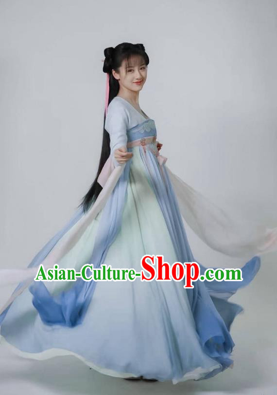 Chinese TV Series Love and Redemption Swordswoman Chu Xuan Ji Costume Ancient Fairy Clothing Traditional Wuxia Heroine Garments