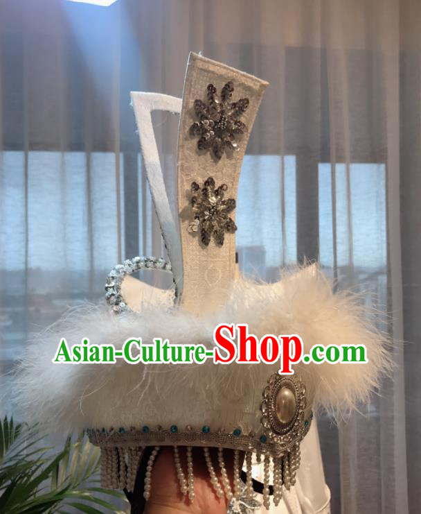 Chinese Mongolian Folk Dance Dress Ethnic Festival Performance Clothing Mongol Nationality Compere Costume