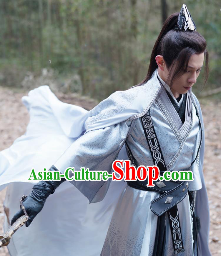 Chinese Ancient Martial Arts Master Costume Wuxia TV Series Heroes Di Feijing Clothing Traditional Swordsman Garments