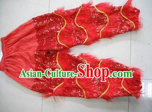 Red Chinese Lion Dance Pants