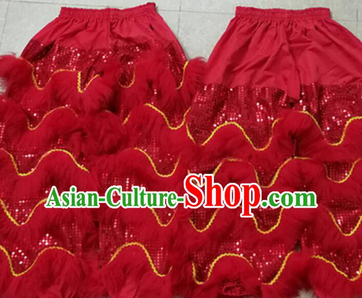Red Chinese Lion Dance Pants