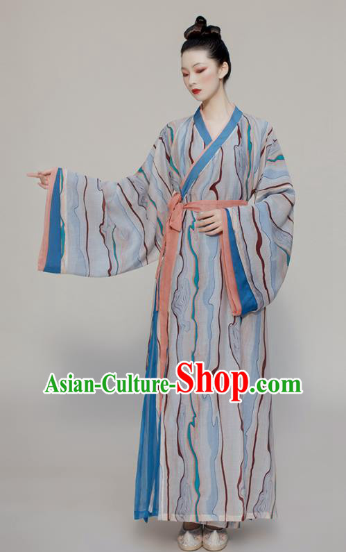 Chinese Traditional Garment Costumes Ancient Young Lady Clothing Han Dynasty Civilian Woman Hanfu Dress