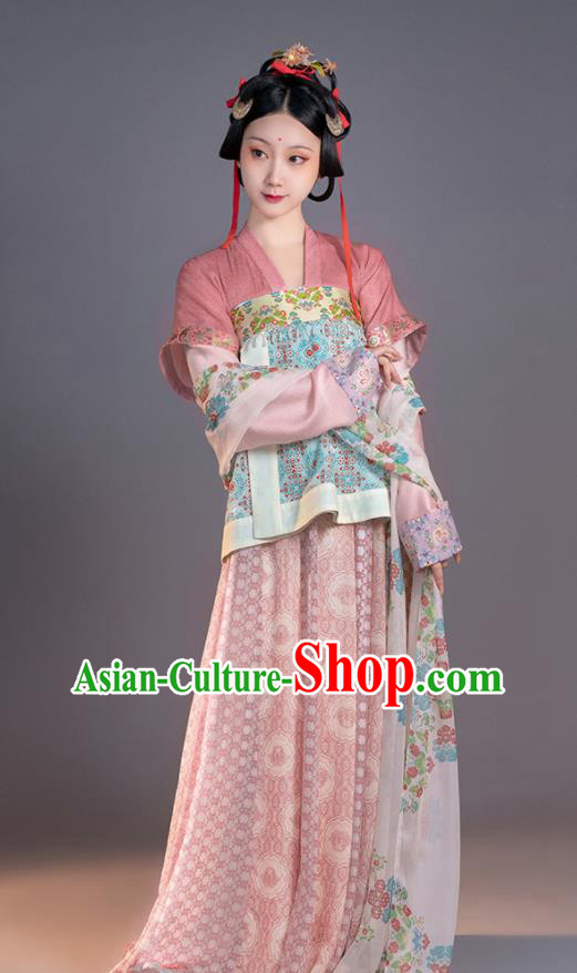 Chinese Traditional Hanfu Dress Ancient Palace Lady Clothing Tang Dynasty Noble Princess Garment Costumes