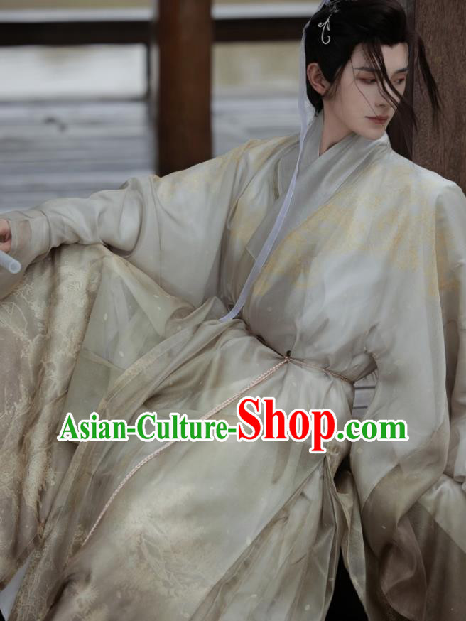 China Traditional Hanfu Robes Ancient Swordsman Costume Ming Dynasty Young Male Clothing