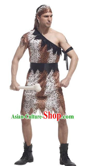 Halloween Fancy Ball Clothing Top Cosplay Amazonian Costume Wild Man Fashion