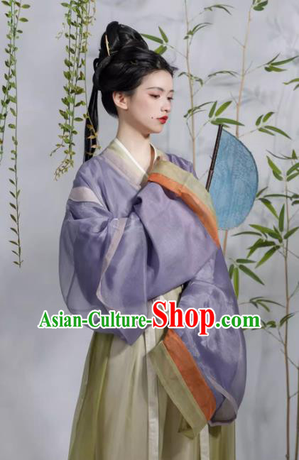 China Traditional Jin Dynasty Royal Princess Hanfu Dresses Ancient Goddess Costumes