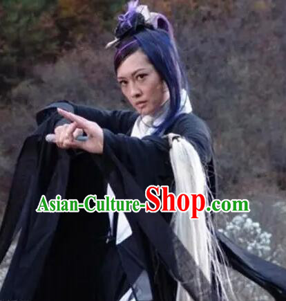 China Wuxia TV Series Return of the Condor Heroes Demon Swordswoman Li Mochou Black Outfit