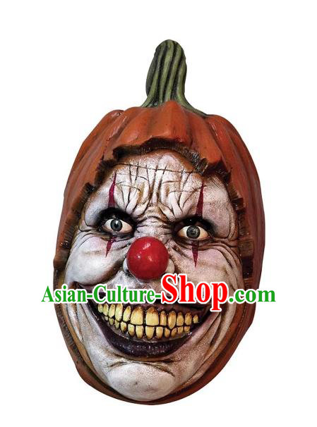 Top Fancy Ball Clown Headwear Cosplay Demon Prop Halloween Horror Pumpkin Mask