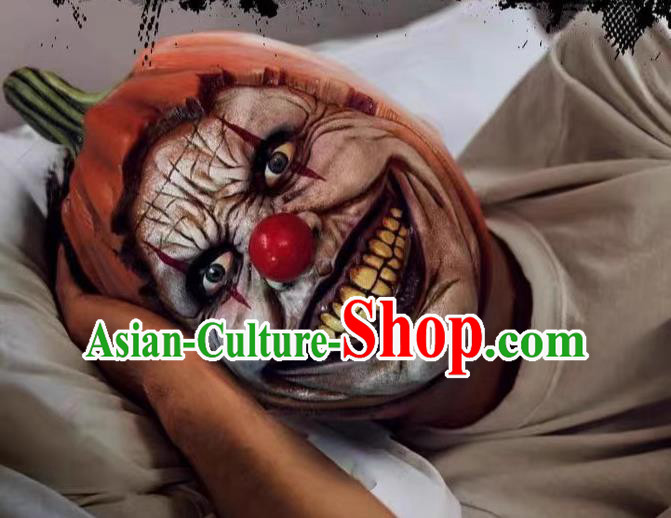 Top Fancy Ball Clown Headwear Cosplay Demon Prop Halloween Horror Pumpkin Mask