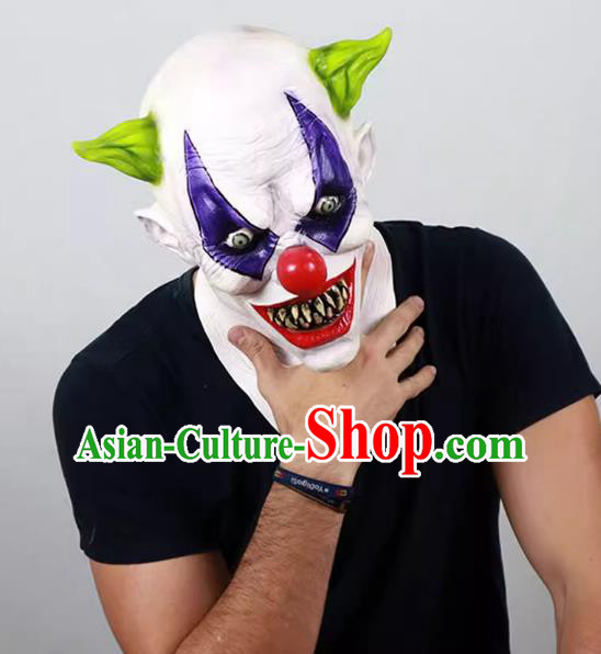 Halloween Joker Mask Top Fancy Ball Clown Headwear Cosplay Demon Prop