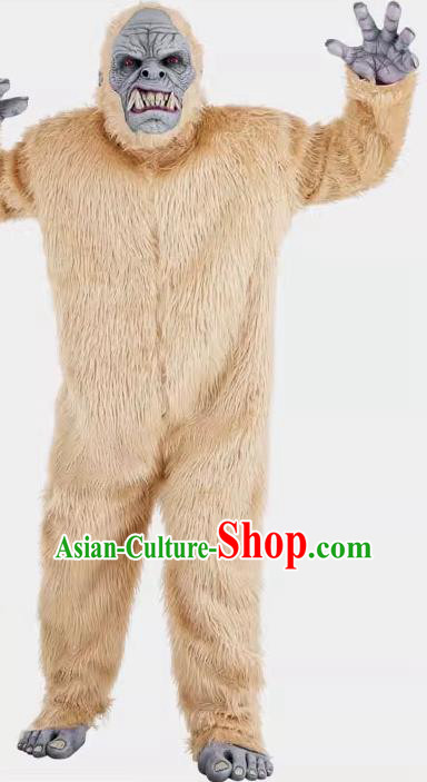Carnival Party Clothing Halloween Fancy Ball Costume Cosplay Snow Wild Man Suit