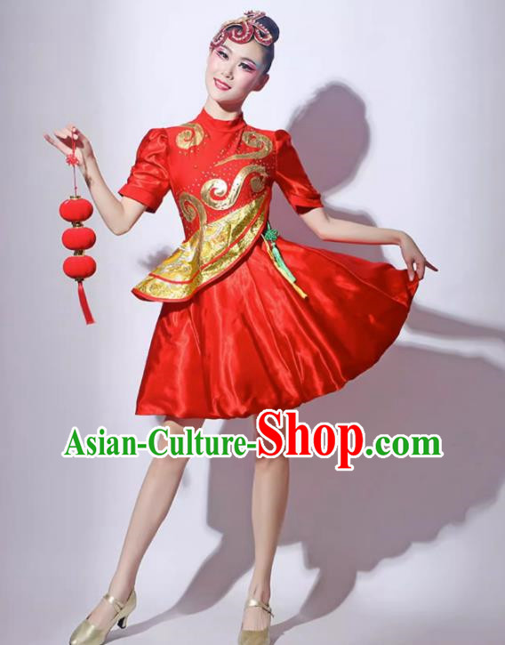 Drumming Costumes Modern Dance Skirts Performance Costumes Festive Fan Dance Costumes Lantern Skirts Square Dance Costumes