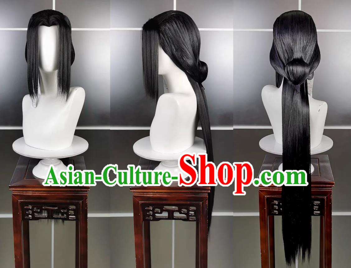 Wanhua Chengnu Confucian Huajie Wig and Headdress Jianwang 3 Jiansan Cosplay Headpiece