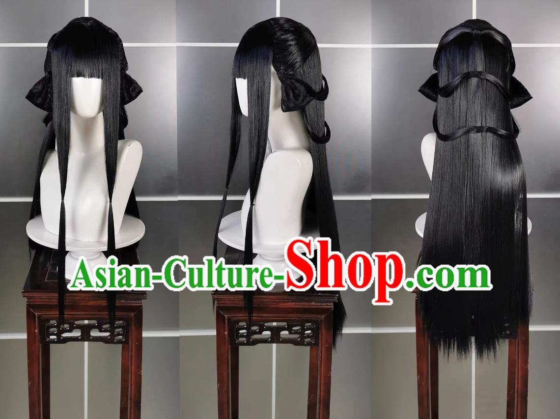 Chunyang Loli Po Junmei Luo Wig and Headdress Jianwang 3 Jiansan Cosplay Headpiece