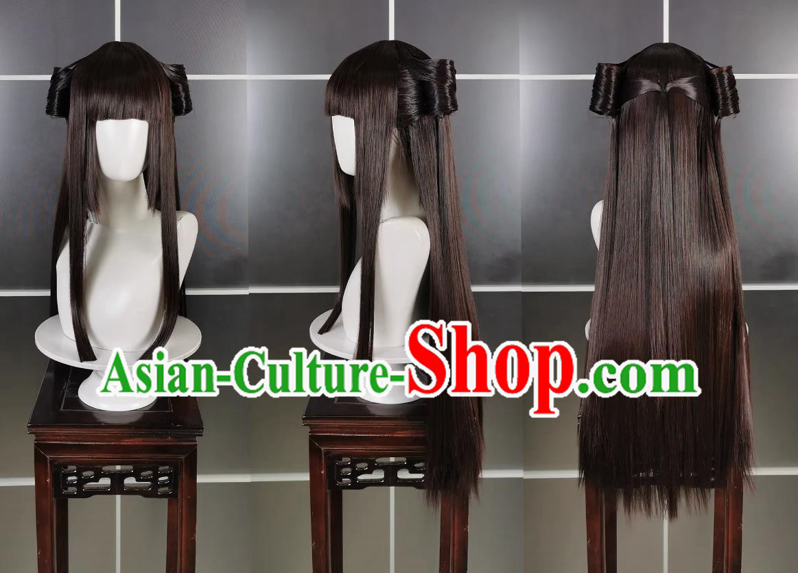 Qixiu Loli Shuo Xue Xiuluo Wig and Headdress Jianwang 3 Jiansan Cosplay Headpiece