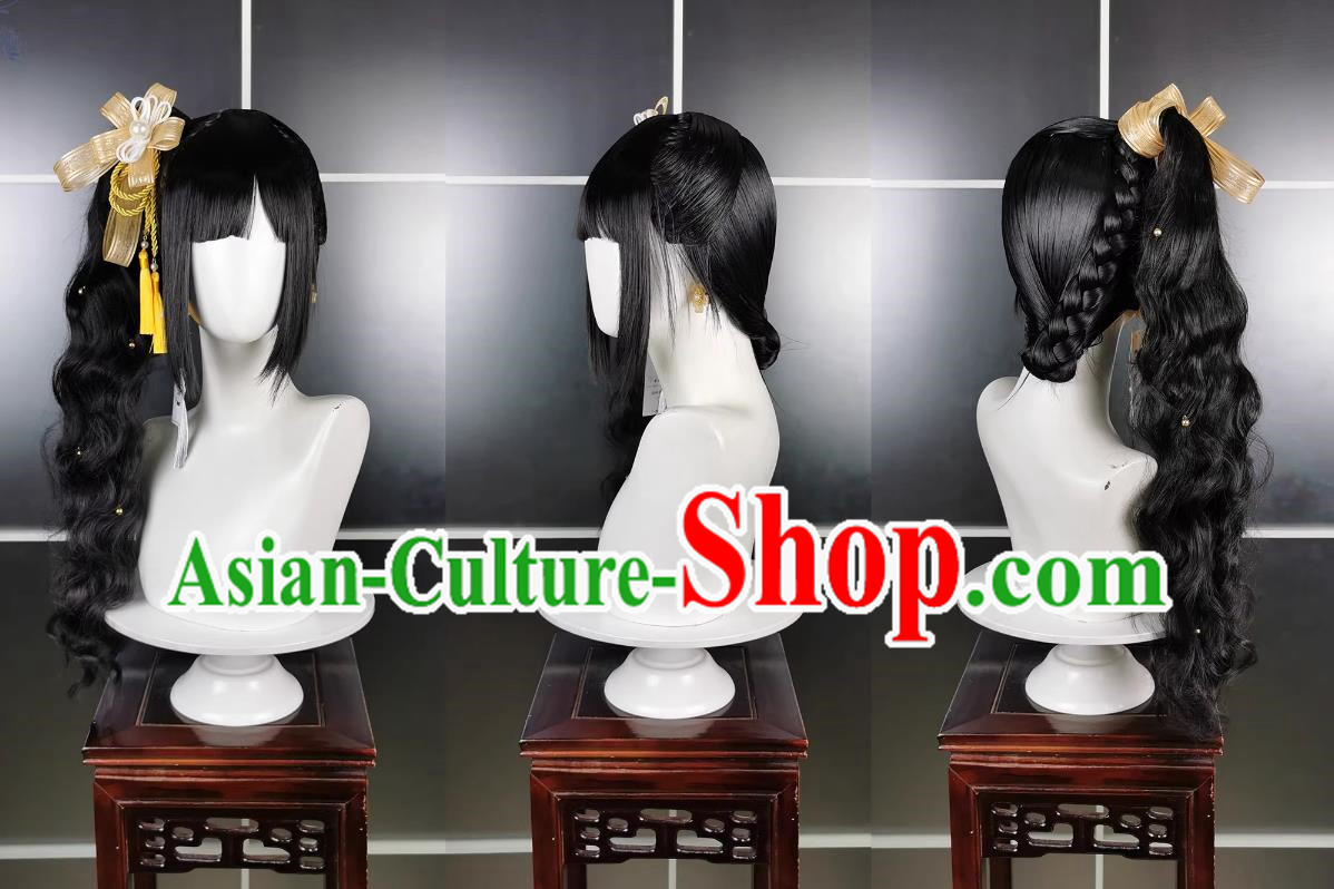 Hidden Sword Loli Baixiang Jiluo Wig and Headdress Jianwang 3 Jiansan Cosplay Headpiece