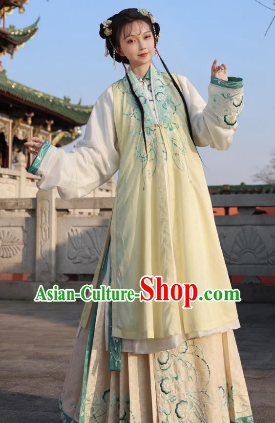 China Ming Dynasty Young Lady Hanfu A Dream in Red Mansions The Twelve Beauties of Jinling Qiao Jie Costumes