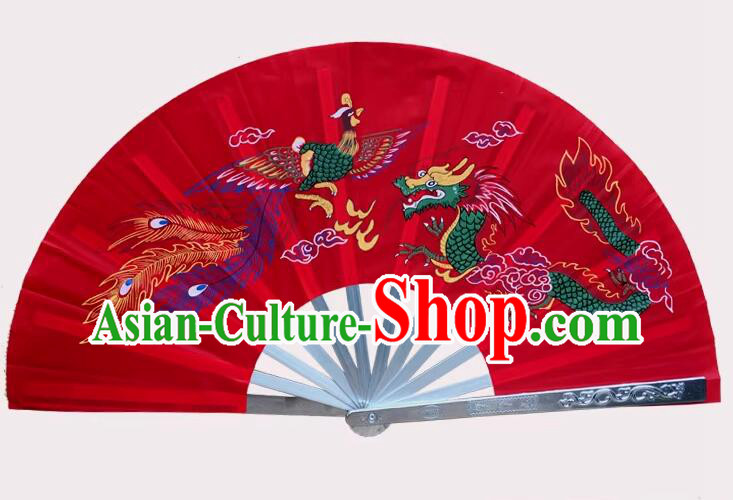 Top Tai Chi Dance Fan Kung Fu Fan Stage Performance Stainless Metal Fan