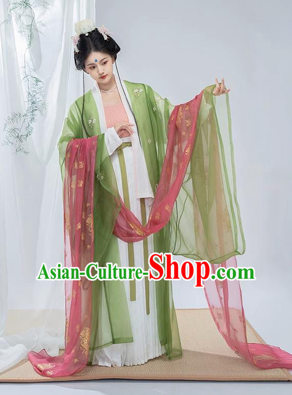 China Traditional Hanfu Dresses Ancient Noble Beauty Clothing Song Dynasty Princess Costumes Complete Set