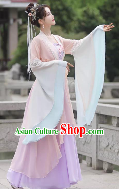 China Traditional Hanfu Classical Dance Dress Jin Dynasty Princess Clothing Ancient Fairy Costumes