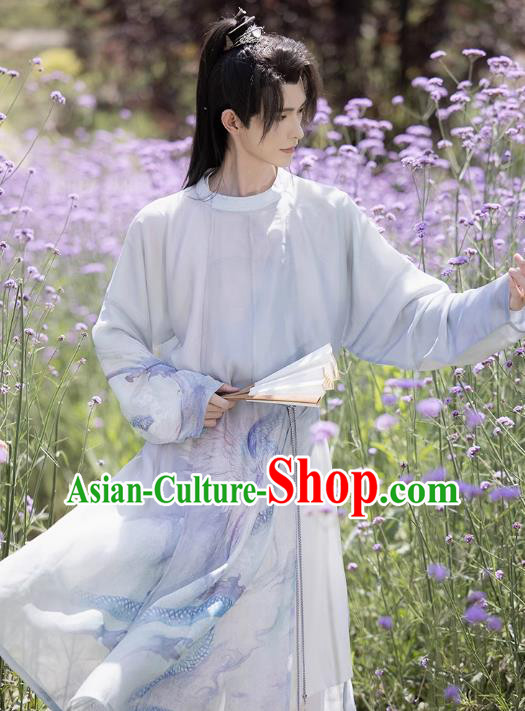 China Ancient Swordsman Hanfu Tang Dynasty Young Hero Historical Costumes Complete Set