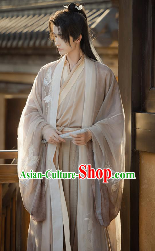 China Song Dynasty Young Childe Historical Costumes Ancient Scholar Clothing Male Hanfu Complete Set