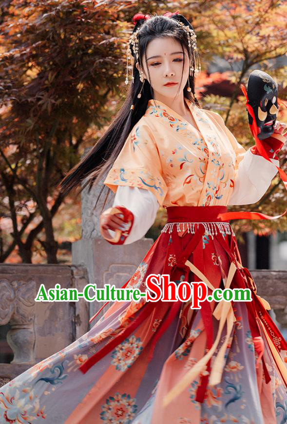 China Tang Dynasty Historical Costumes Female Hanfu Ruqun Ancient Royal Princess Clothing