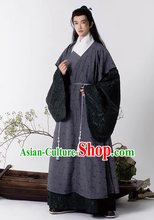 China Hanfu Priest Robes Ancient Scholar Clothing Ming Dynasty Young Man Replica Costumes