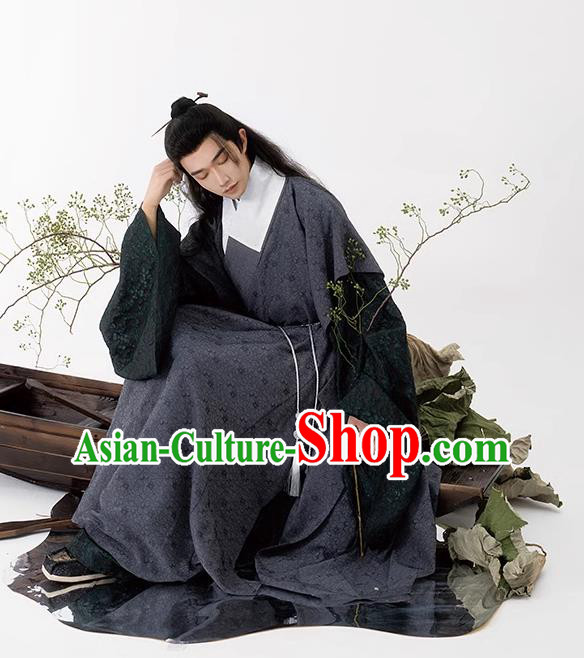 China Hanfu Priest Robes Ancient Scholar Clothing Ming Dynasty Young Man Replica Costumes