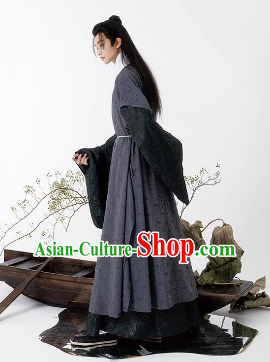 China Hanfu Priest Robes Ancient Scholar Clothing Ming Dynasty Young Man Replica Costumes