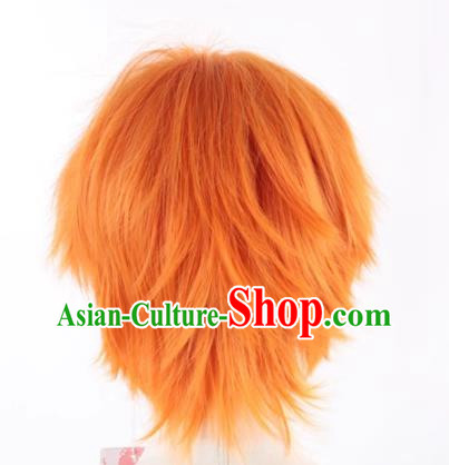 Volleyball Boy Hinata Xiangyang Cos Wig Hair Craftsmanship Sky High Reverse Curl Animation Male Short Hair